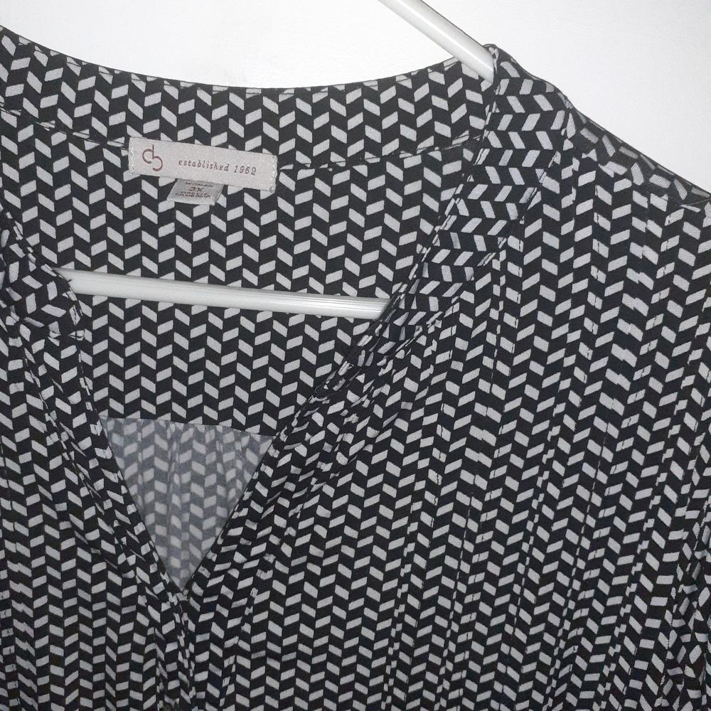 Dress Barn dressbarn  shirt women's 3x tunic top black Blouse XXXL  3xl
